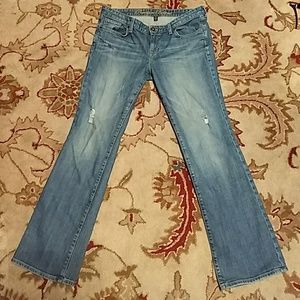 Plus Size GAP Premium Boot Cut Distressed Jeans